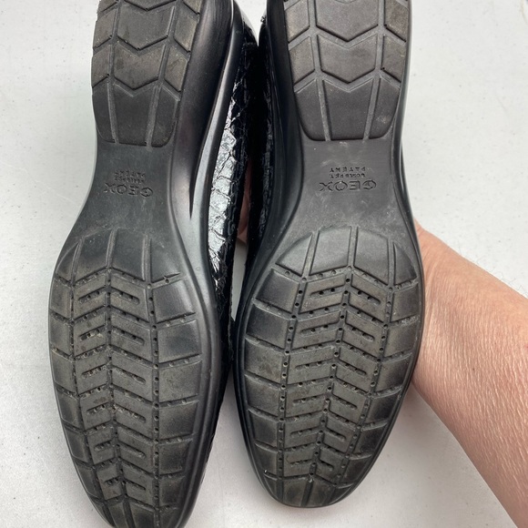 Geox Respira BLK Leather Loafers, EU 38.5 / US 8 Spring Sale - Picture 4 of 7